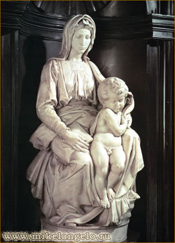 Мадонна с Младенцем, или Мадонна Брюгге, скульптура из каррского мрамора. Микеланджело / www.mikelangelo.ru