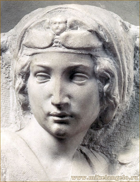 Мраморное тондо «Мадонна Питти». Фрагмент. Микеланджело / www.mikelangelo.ru