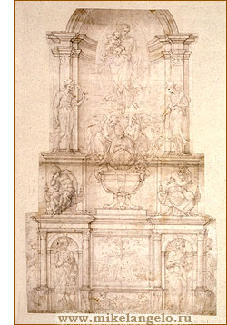Один из проектов гробницы папы Юлия II. Микеланджело / www.mikelangelo.ru