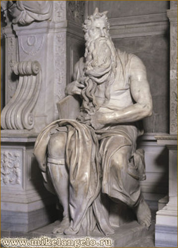 Моисей, мраморная скульптура. Микеланджело / www.mikelangelo.ru