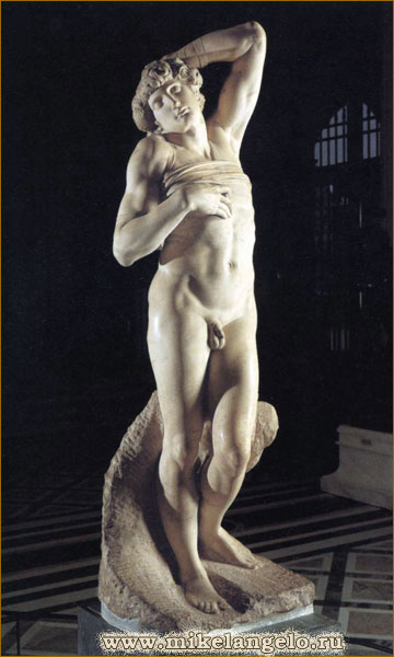 Умирающий раб, мраморная статуя. Микеланджело / www.mikelangelo.ru