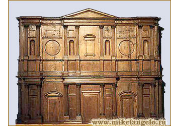 Модель фасада церкви Сан Лоренцо. Рисунок. Микеланджело / www.mikelangelo.ru