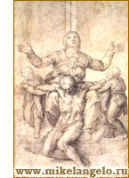 Оплакивание Колонна. Рисунок. Микеланджело / www.mikelangelo.ru