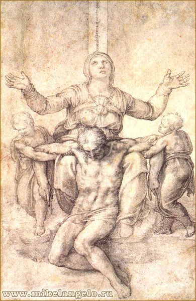 «Оплакивание» для Виттории Колонна. Микеланджело / www.mikelangelo.ru
