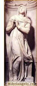 Рахиль - «Жизнь Созерцательная», мраморная статуя для гробницы Юлия II. Микеланджело / www.mikelangelo.ru