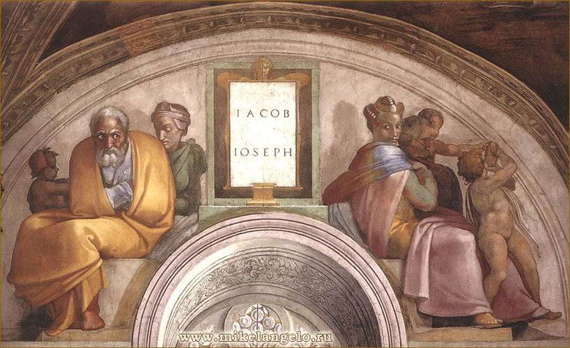 Иаков и Иосиф. Предки Христа. Микеланджело / www.mikelangelo.ru