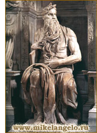 Моисей, мраморная статуя. Микеланджело / www.mikelangelo.ru